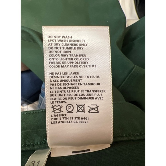 NWT L'AGENCE Margot Jean Moss Coated 31 - Picture 5 of 7